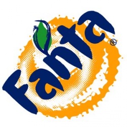  Set of two bottles of Fanta